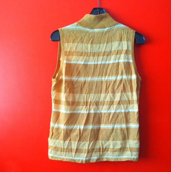 Nygard Collection Glittery Gold Top Sz Medium - Picture 5 of 6